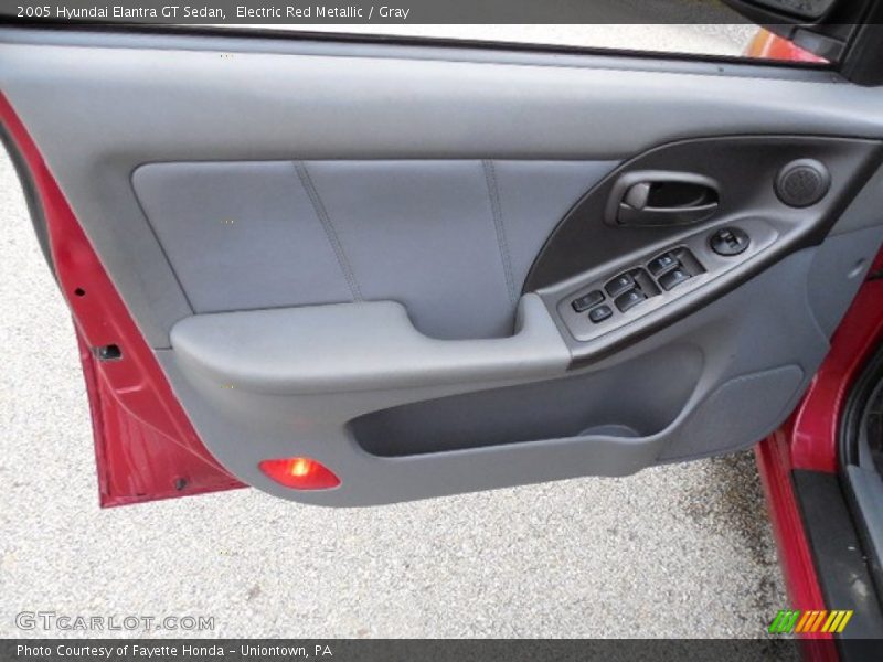 Electric Red Metallic / Gray 2005 Hyundai Elantra GT Sedan