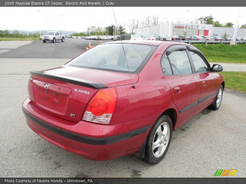 Electric Red Metallic / Gray 2005 Hyundai Elantra GT Sedan