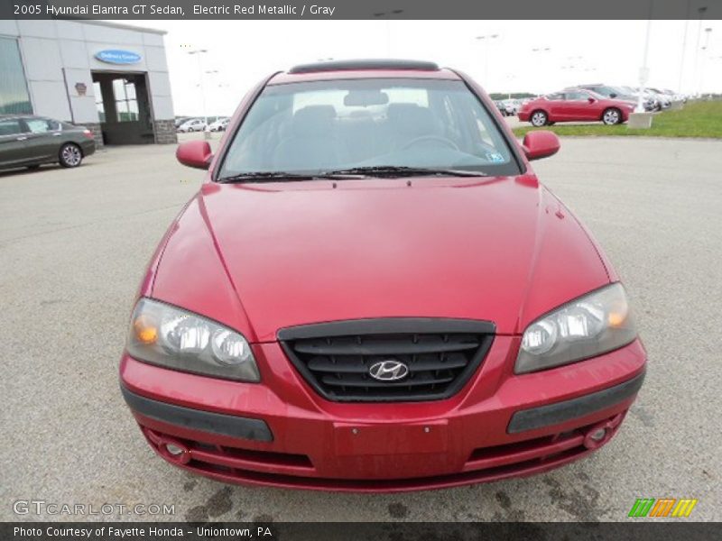 Electric Red Metallic / Gray 2005 Hyundai Elantra GT Sedan