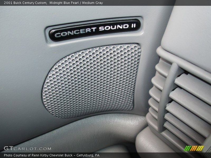 Midnight Blue Pearl / Medium Gray 2001 Buick Century Custom
