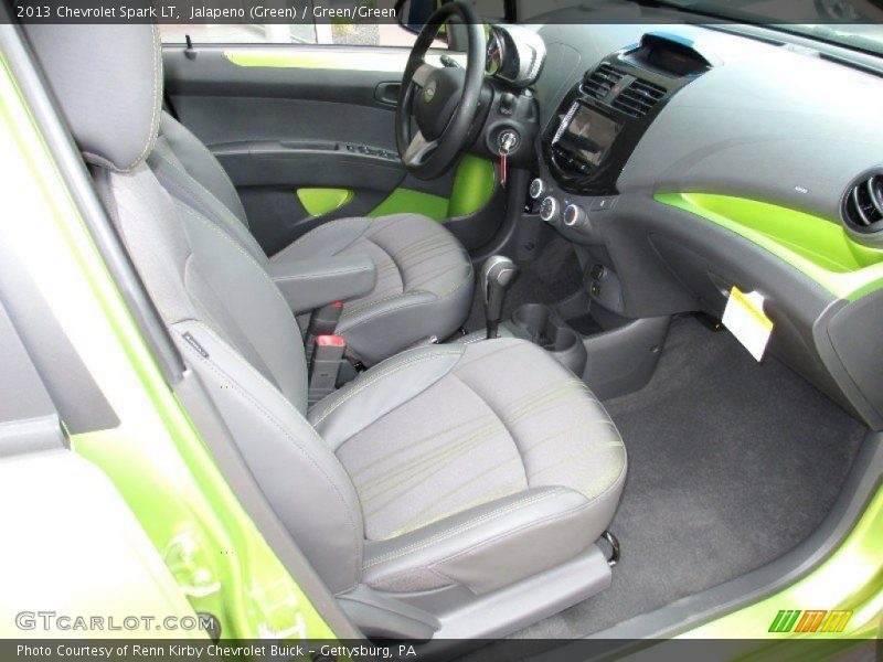 Jalapeno (Green) / Green/Green 2013 Chevrolet Spark LT