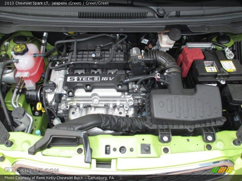 Jalapeno (Green) / Green/Green 2013 Chevrolet Spark LT