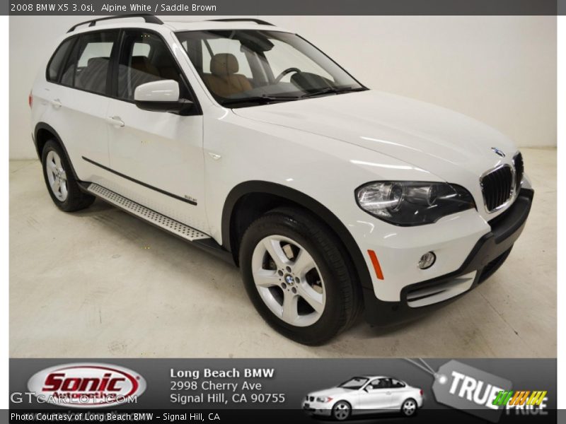 Alpine White / Saddle Brown 2008 BMW X5 3.0si