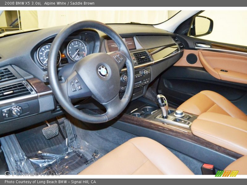 Alpine White / Saddle Brown 2008 BMW X5 3.0si