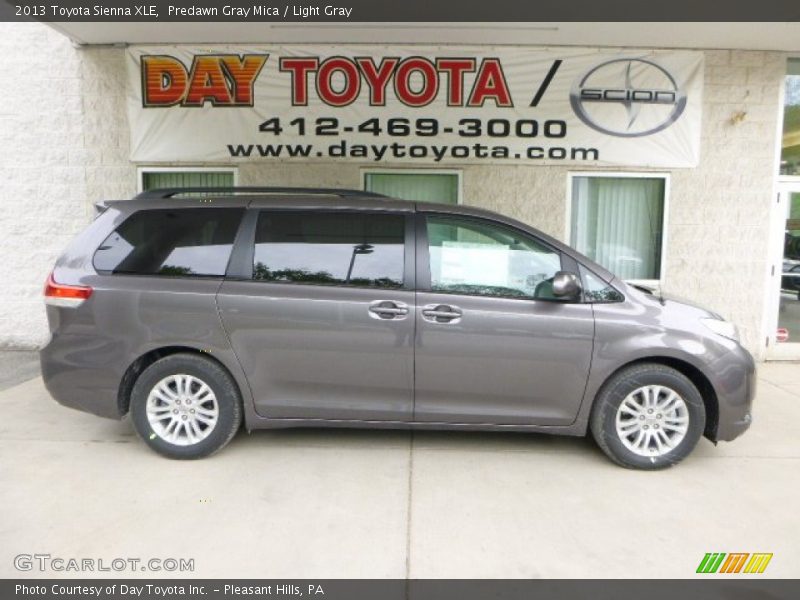 Predawn Gray Mica / Light Gray 2013 Toyota Sienna XLE