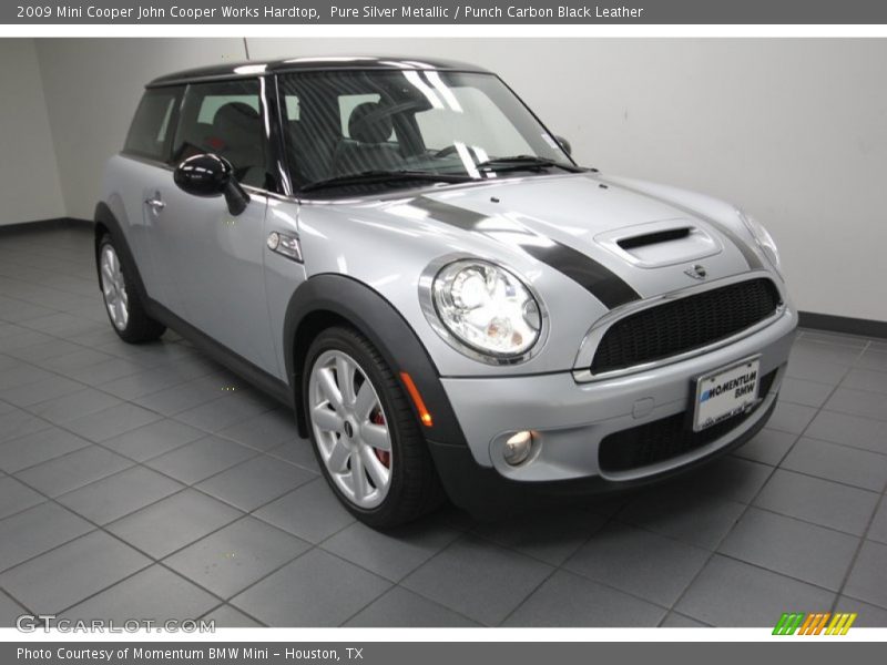 Pure Silver Metallic / Punch Carbon Black Leather 2009 Mini Cooper John Cooper Works Hardtop