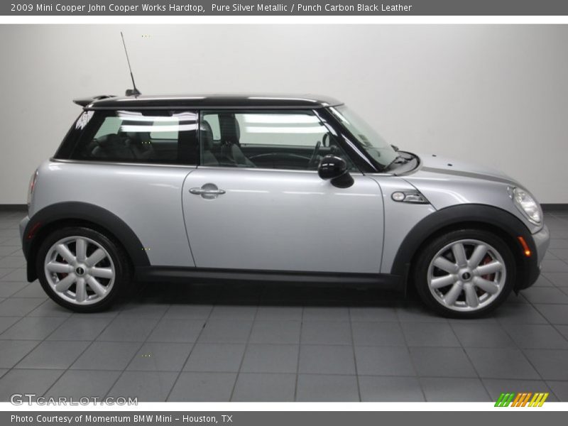 Pure Silver Metallic / Punch Carbon Black Leather 2009 Mini Cooper John Cooper Works Hardtop