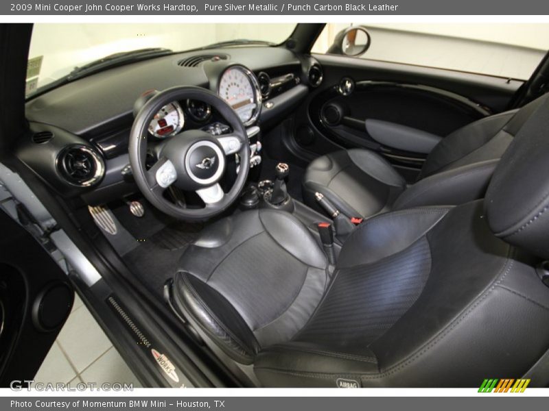  2009 Cooper John Cooper Works Hardtop Punch Carbon Black Leather Interior