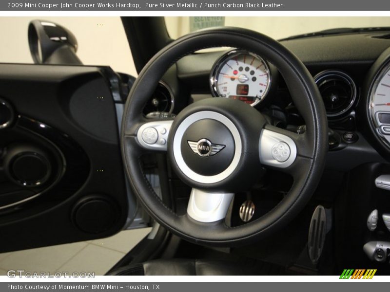 Pure Silver Metallic / Punch Carbon Black Leather 2009 Mini Cooper John Cooper Works Hardtop