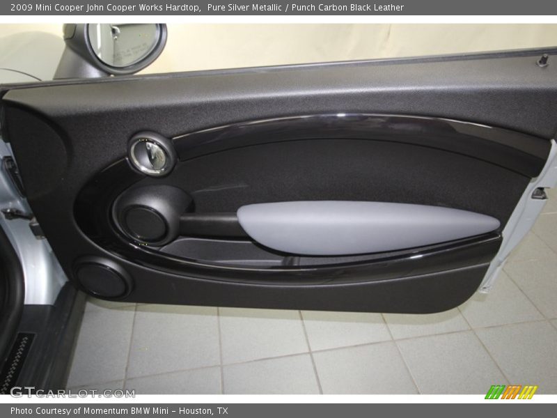 Pure Silver Metallic / Punch Carbon Black Leather 2009 Mini Cooper John Cooper Works Hardtop
