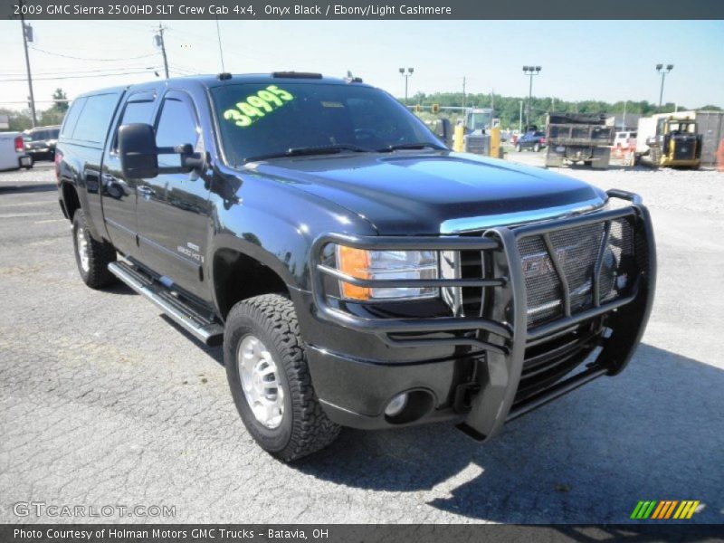 Onyx Black / Ebony/Light Cashmere 2009 GMC Sierra 2500HD SLT Crew Cab 4x4