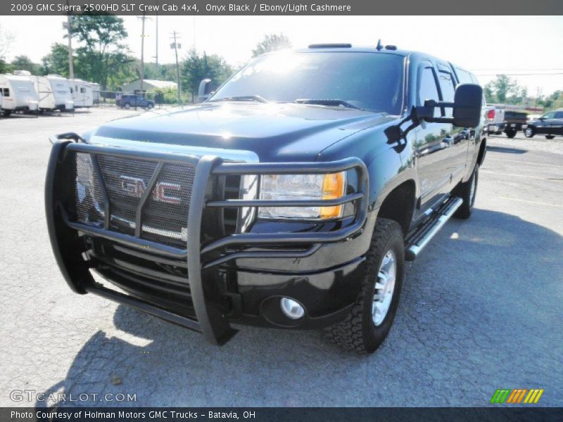 Onyx Black / Ebony/Light Cashmere 2009 GMC Sierra 2500HD SLT Crew Cab 4x4