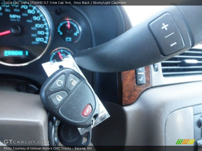 Onyx Black / Ebony/Light Cashmere 2009 GMC Sierra 2500HD SLT Crew Cab 4x4