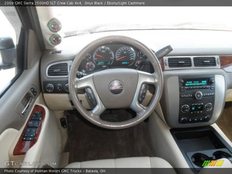 Onyx Black / Ebony/Light Cashmere 2009 GMC Sierra 2500HD SLT Crew Cab 4x4