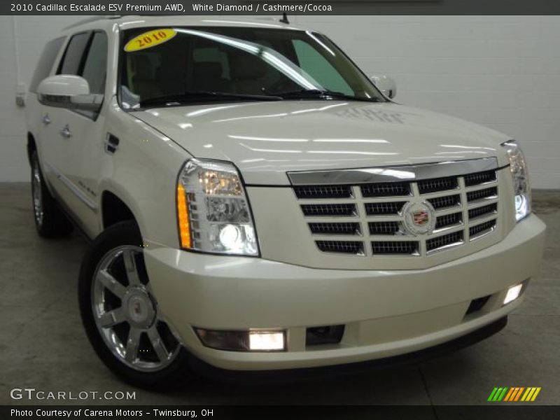 White Diamond / Cashmere/Cocoa 2010 Cadillac Escalade ESV Premium AWD