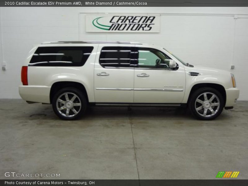 White Diamond / Cashmere/Cocoa 2010 Cadillac Escalade ESV Premium AWD