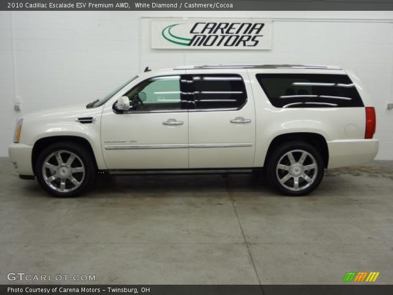 White Diamond / Cashmere/Cocoa 2010 Cadillac Escalade ESV Premium AWD