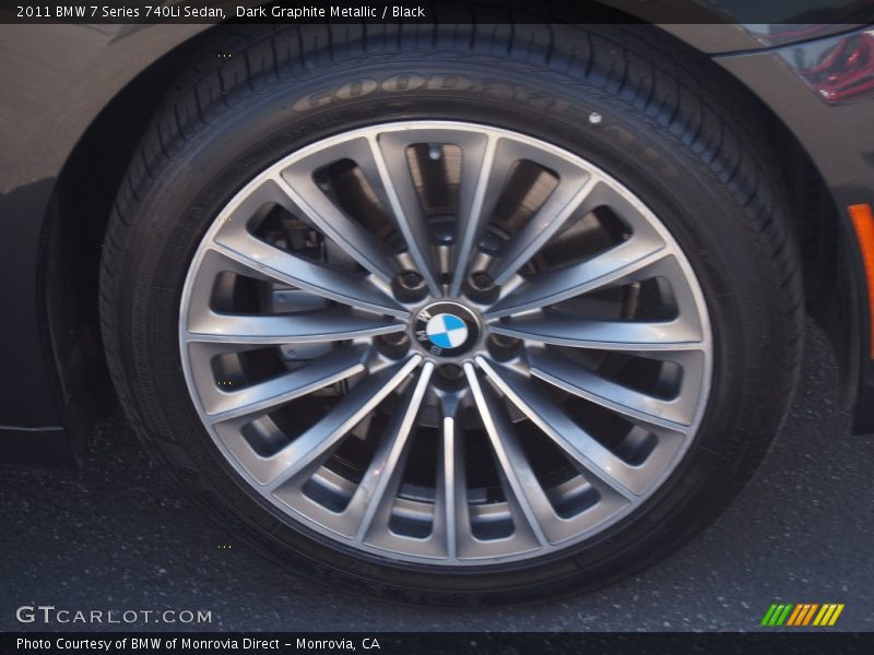 Dark Graphite Metallic / Black 2011 BMW 7 Series 740Li Sedan