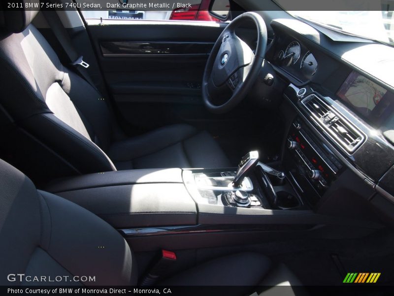 Dark Graphite Metallic / Black 2011 BMW 7 Series 740Li Sedan