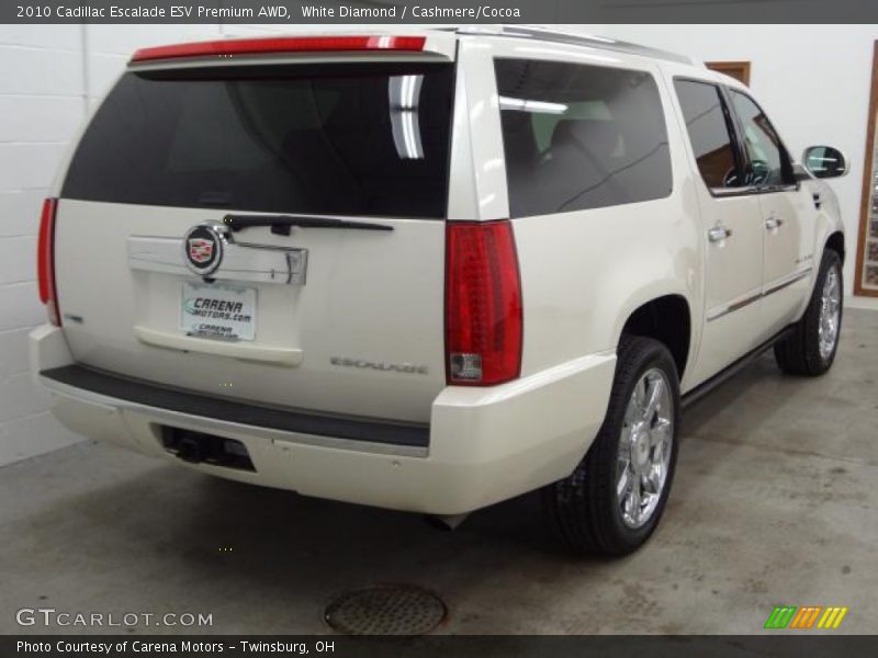 White Diamond / Cashmere/Cocoa 2010 Cadillac Escalade ESV Premium AWD