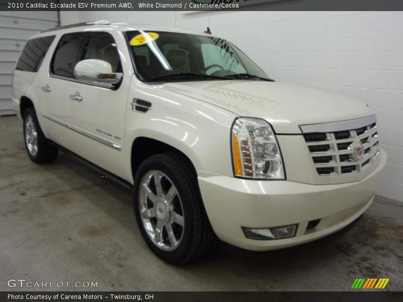 White Diamond / Cashmere/Cocoa 2010 Cadillac Escalade ESV Premium AWD