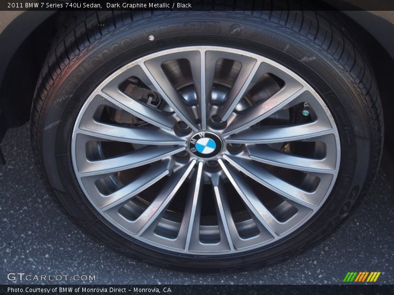 Dark Graphite Metallic / Black 2011 BMW 7 Series 740Li Sedan