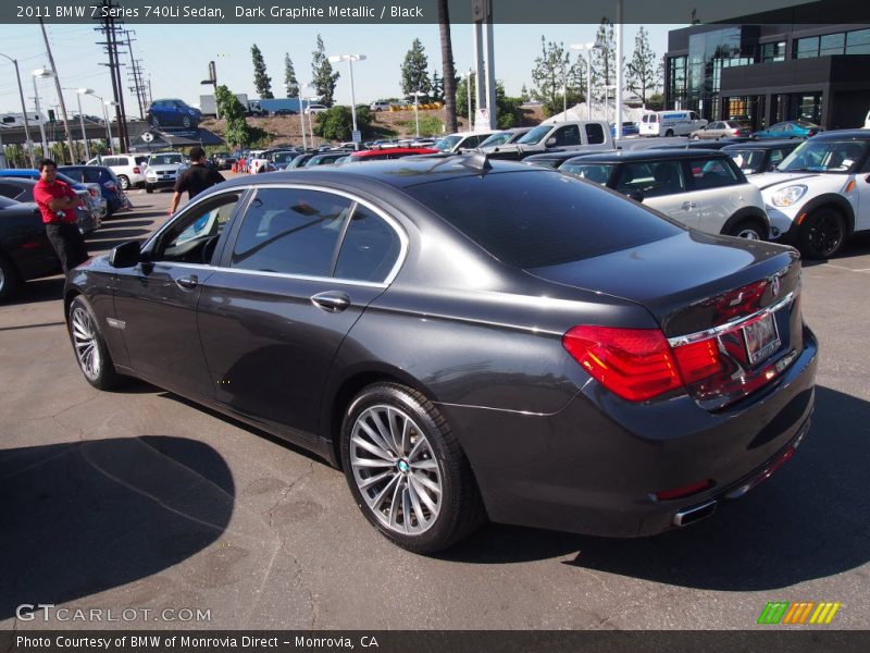 Dark Graphite Metallic / Black 2011 BMW 7 Series 740Li Sedan