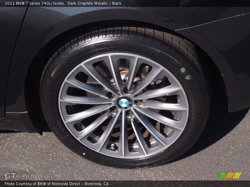 Dark Graphite Metallic / Black 2011 BMW 7 Series 740Li Sedan