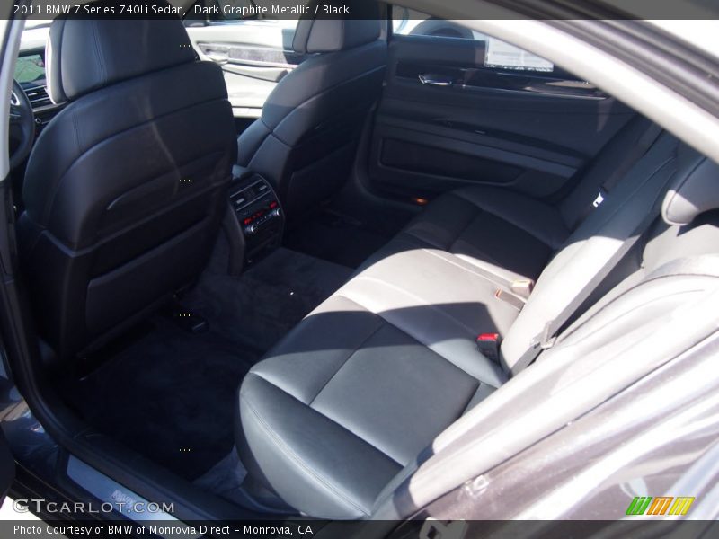 Dark Graphite Metallic / Black 2011 BMW 7 Series 740Li Sedan