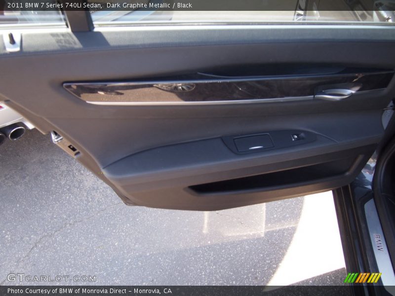 Dark Graphite Metallic / Black 2011 BMW 7 Series 740Li Sedan