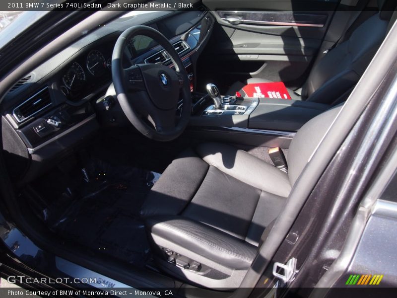 Dark Graphite Metallic / Black 2011 BMW 7 Series 740Li Sedan