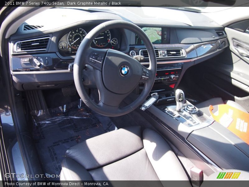 Dark Graphite Metallic / Black 2011 BMW 7 Series 740Li Sedan