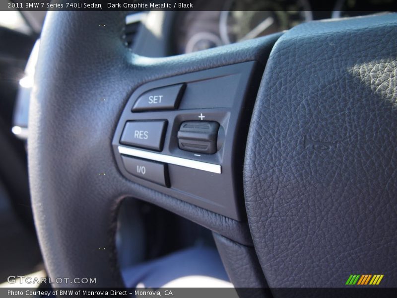 Dark Graphite Metallic / Black 2011 BMW 7 Series 740Li Sedan