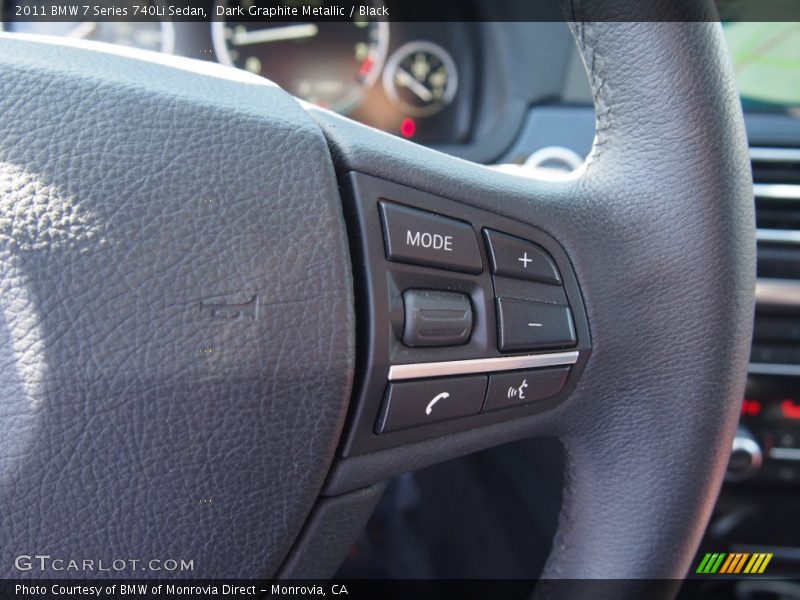 Dark Graphite Metallic / Black 2011 BMW 7 Series 740Li Sedan