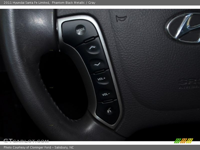 Phantom Black Metallic / Gray 2011 Hyundai Santa Fe Limited