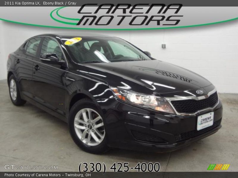 Ebony Black / Gray 2011 Kia Optima LX