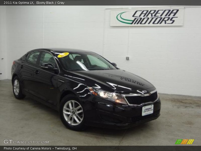 Ebony Black / Gray 2011 Kia Optima LX