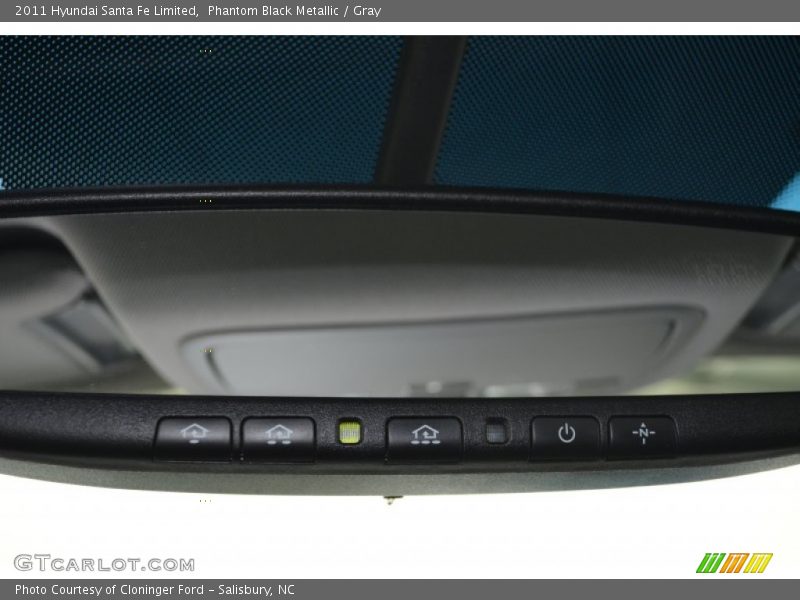Phantom Black Metallic / Gray 2011 Hyundai Santa Fe Limited
