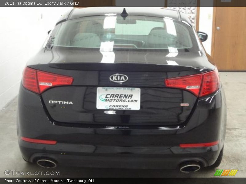 Ebony Black / Gray 2011 Kia Optima LX