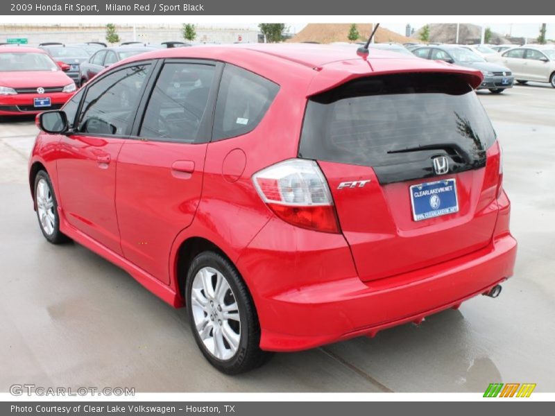 Milano Red / Sport Black 2009 Honda Fit Sport