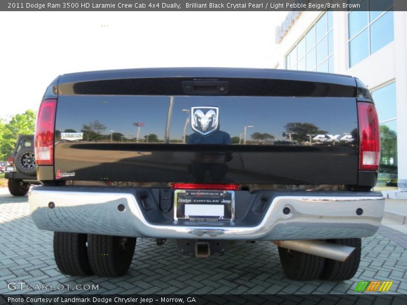 Brilliant Black Crystal Pearl / Light Pebble Beige/Bark Brown 2011 Dodge Ram 3500 HD Laramie Crew Cab 4x4 Dually
