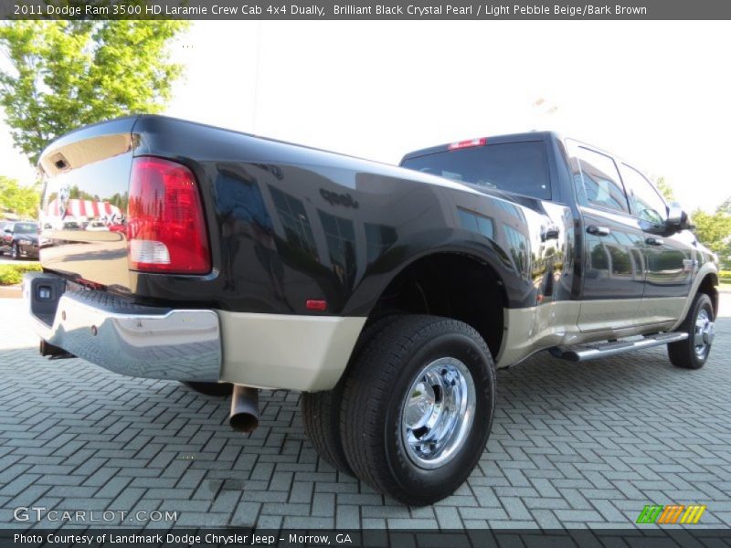 Brilliant Black Crystal Pearl / Light Pebble Beige/Bark Brown 2011 Dodge Ram 3500 HD Laramie Crew Cab 4x4 Dually