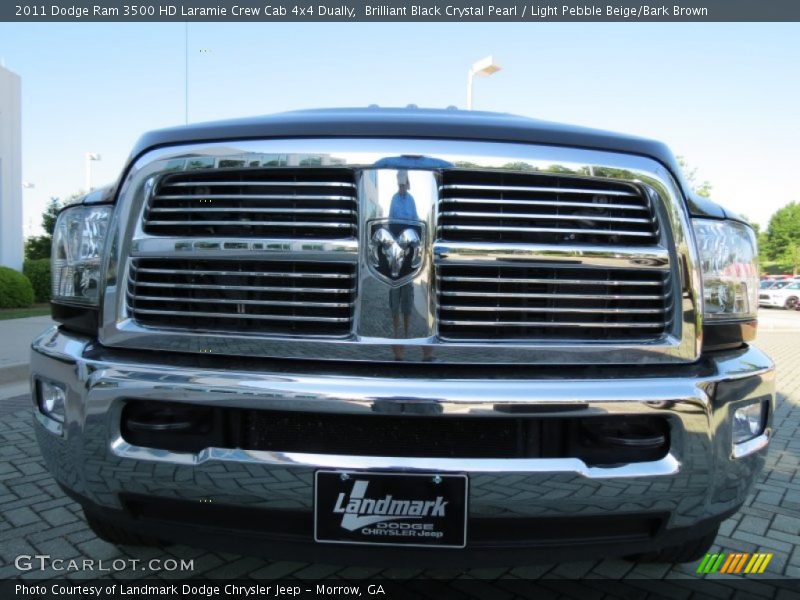 Brilliant Black Crystal Pearl / Light Pebble Beige/Bark Brown 2011 Dodge Ram 3500 HD Laramie Crew Cab 4x4 Dually