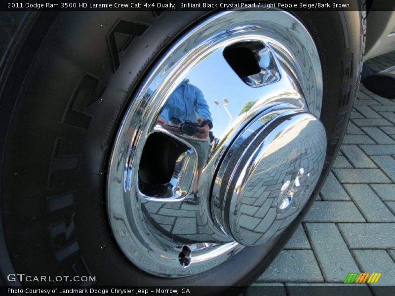 Brilliant Black Crystal Pearl / Light Pebble Beige/Bark Brown 2011 Dodge Ram 3500 HD Laramie Crew Cab 4x4 Dually