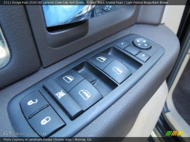 Brilliant Black Crystal Pearl / Light Pebble Beige/Bark Brown 2011 Dodge Ram 3500 HD Laramie Crew Cab 4x4 Dually