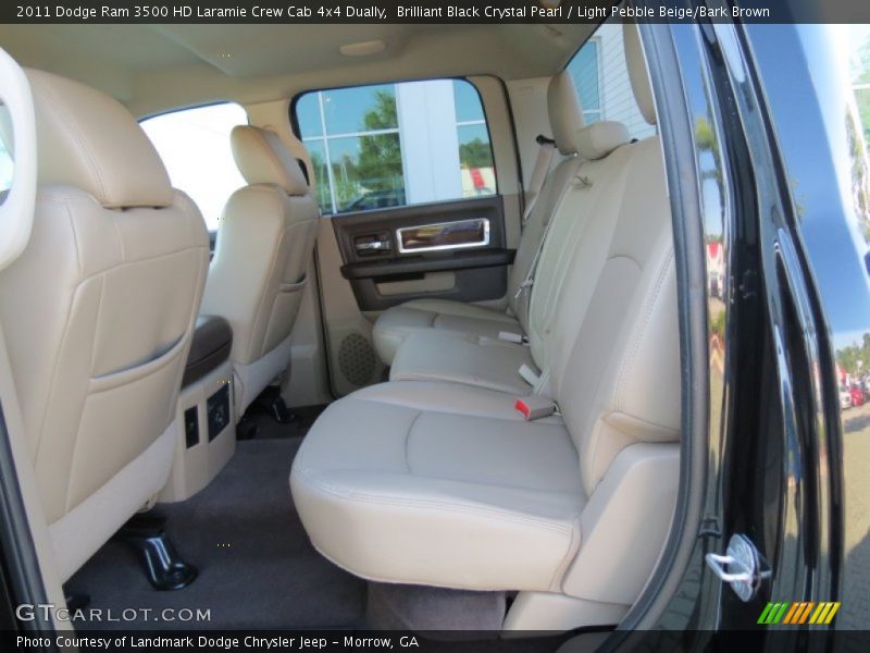 Brilliant Black Crystal Pearl / Light Pebble Beige/Bark Brown 2011 Dodge Ram 3500 HD Laramie Crew Cab 4x4 Dually