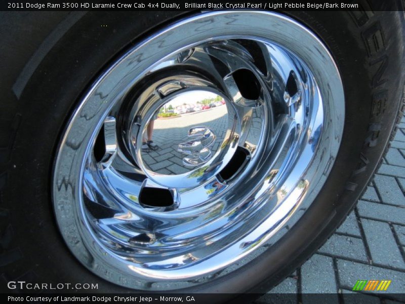 Brilliant Black Crystal Pearl / Light Pebble Beige/Bark Brown 2011 Dodge Ram 3500 HD Laramie Crew Cab 4x4 Dually
