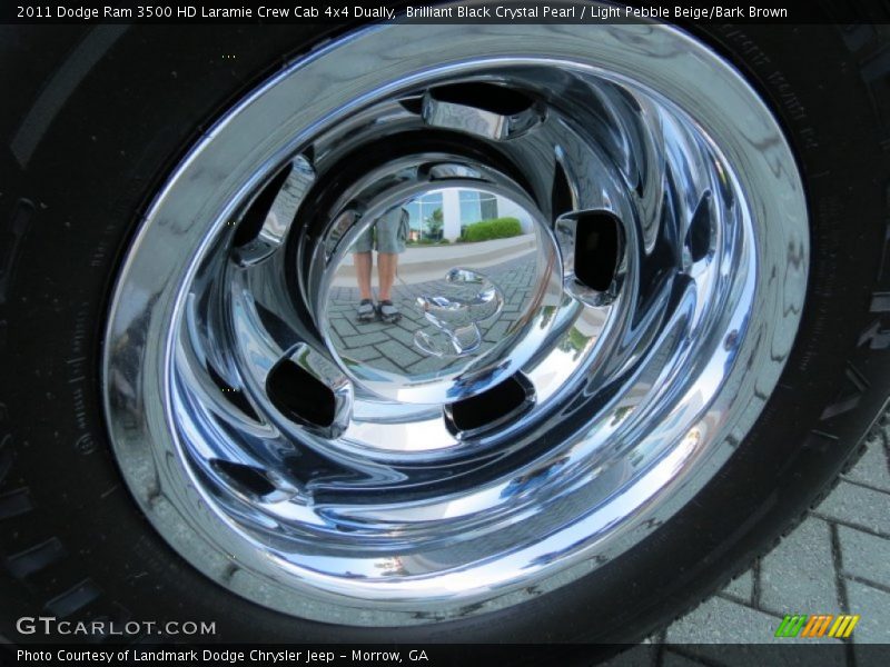Brilliant Black Crystal Pearl / Light Pebble Beige/Bark Brown 2011 Dodge Ram 3500 HD Laramie Crew Cab 4x4 Dually