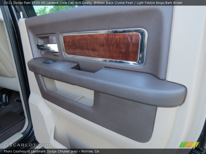 Brilliant Black Crystal Pearl / Light Pebble Beige/Bark Brown 2011 Dodge Ram 3500 HD Laramie Crew Cab 4x4 Dually