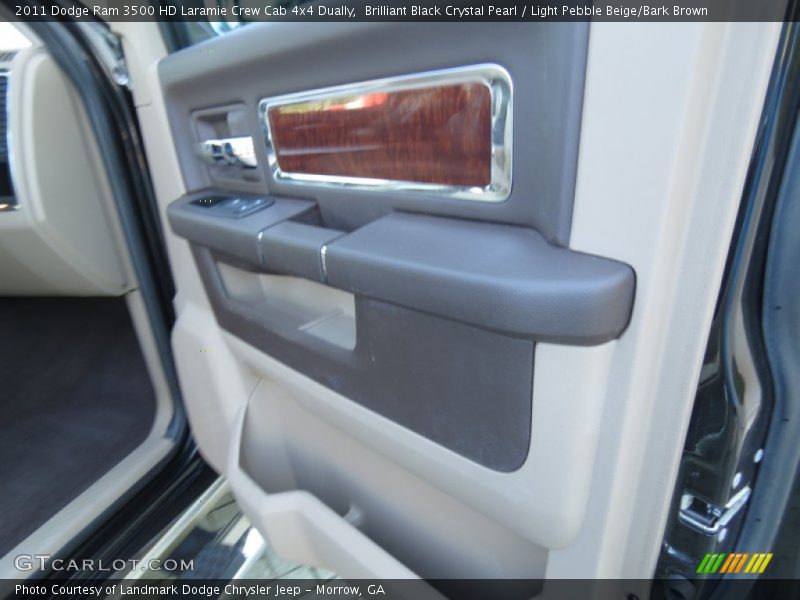 Brilliant Black Crystal Pearl / Light Pebble Beige/Bark Brown 2011 Dodge Ram 3500 HD Laramie Crew Cab 4x4 Dually